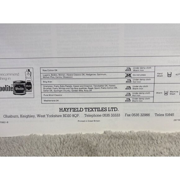 Knitting Pattern Booklet Hayfield Pretty Baby 7062 12 Designs DK Yarn 0 To 30 Mo - Picture 9 of 9